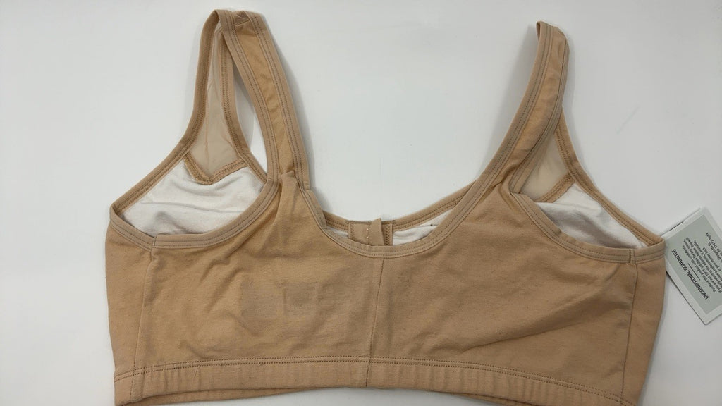 Women's 38 Sand Sport Bra - Front Close & Mesh Straps, Fruit of the Loom