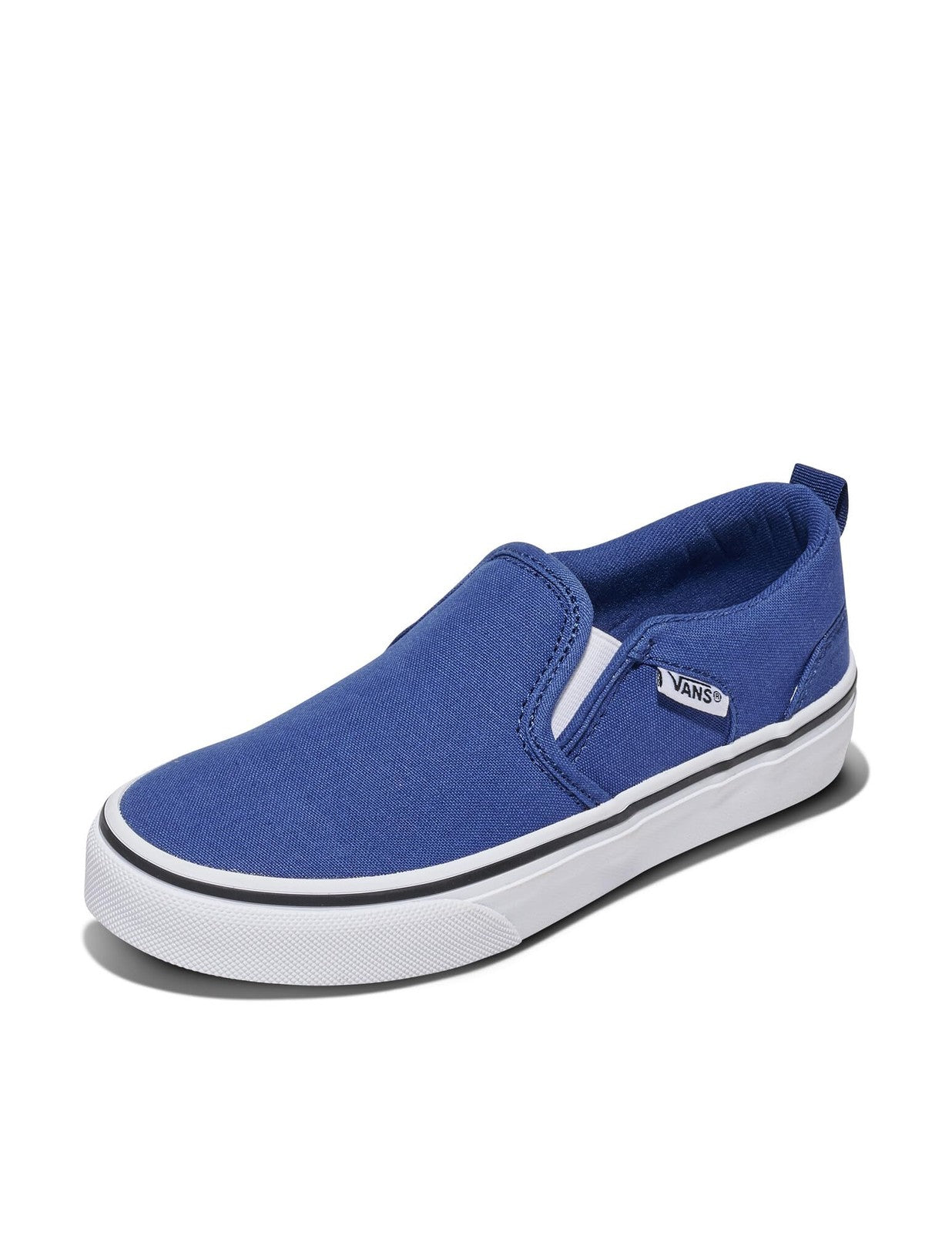 Kids' Vans Asher Slip-On Sneakers, Canvas, True Navy, Size 2