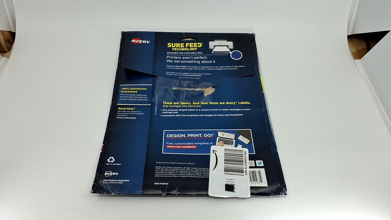 High Visibility Round Labels, 1-2/3" Diameter, White, 600 Labels