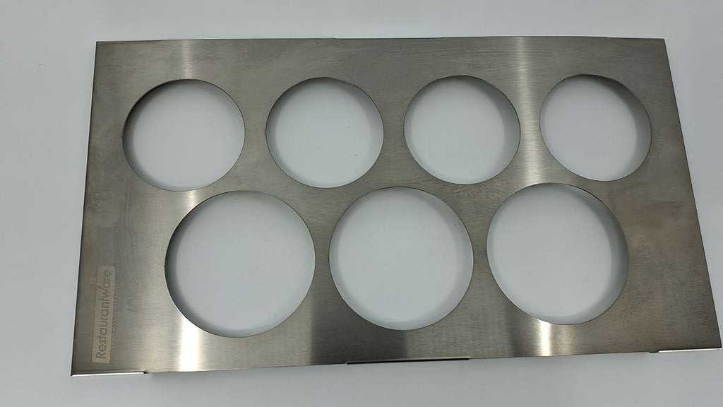 7 Hole Squeeze Bottle Holder Top, Stainless Steel, 2.5 & 2.93 in Diameter