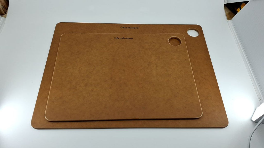 Wood Cutting Boards Set of 2, Medium 12x9 & Large 15x11.25, Natural