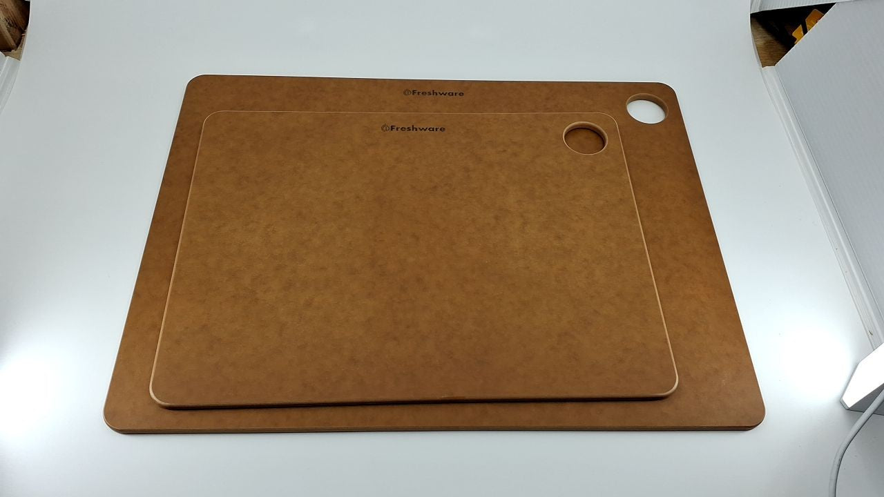 Wood Cutting Boards Set of 2, Medium 12x9 & Large 15x11.25, Natural
