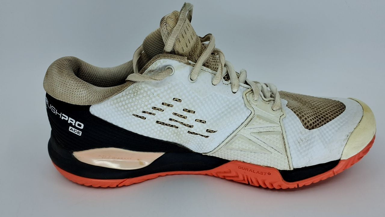 Rush Pro Ace Women's Pickleball Shoes 9.5 White/Black/Living Coral