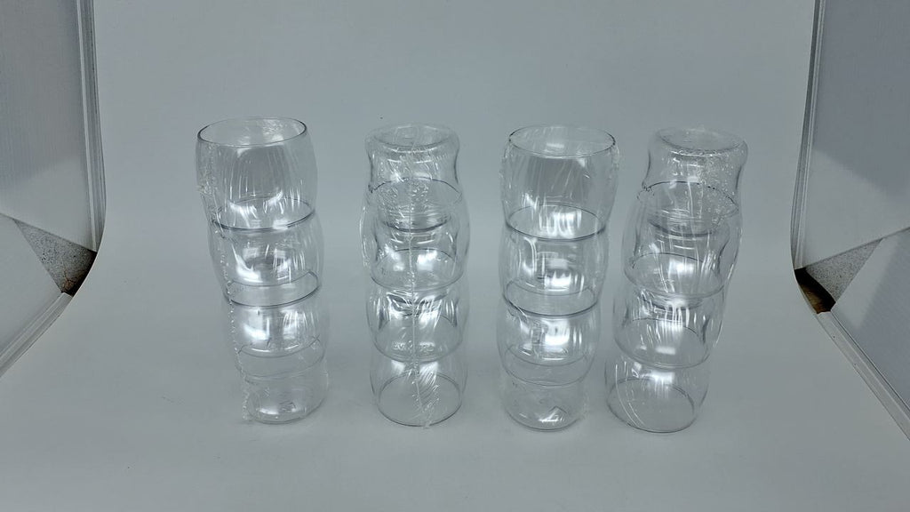 TOSSWARE 7oz Pint Mini Set of 12 Unbreakable Plastic Beer Glasses
