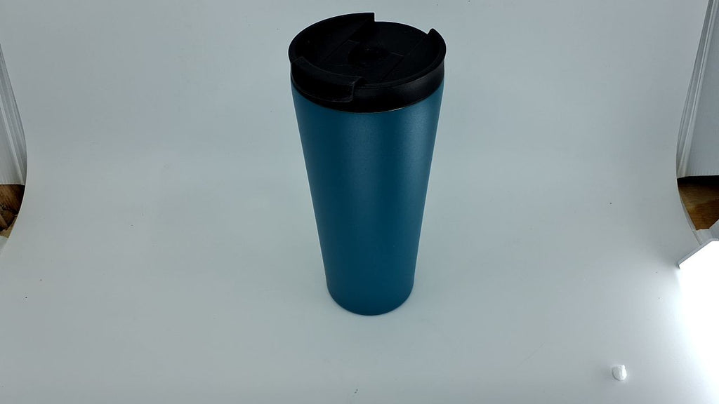 22 OZ Vacuum Insulated Tumbler w/ Lid & 2 Straws - Blue Stainless Steel