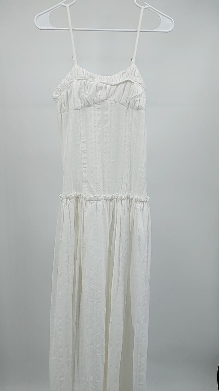 Frill Spaghetti Strap Maxi Dress