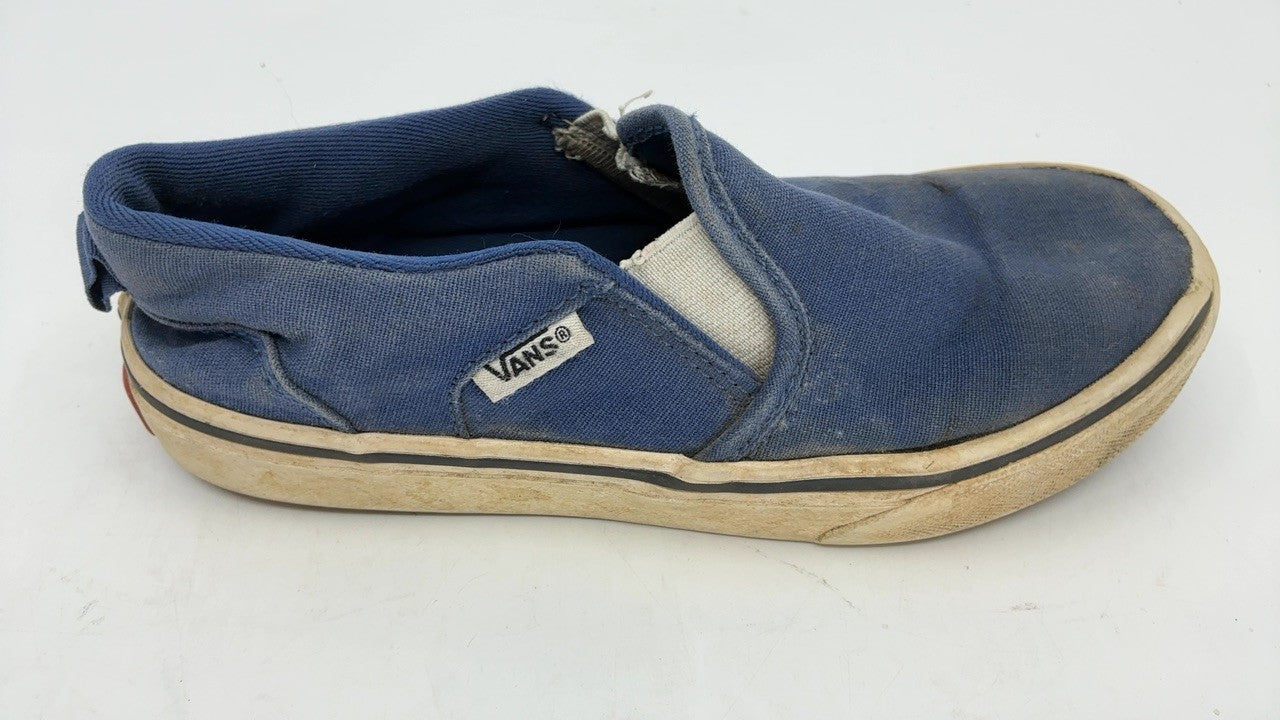 Kids' Vans Asher Slip-On Sneakers, Canvas, True Navy, Size 2