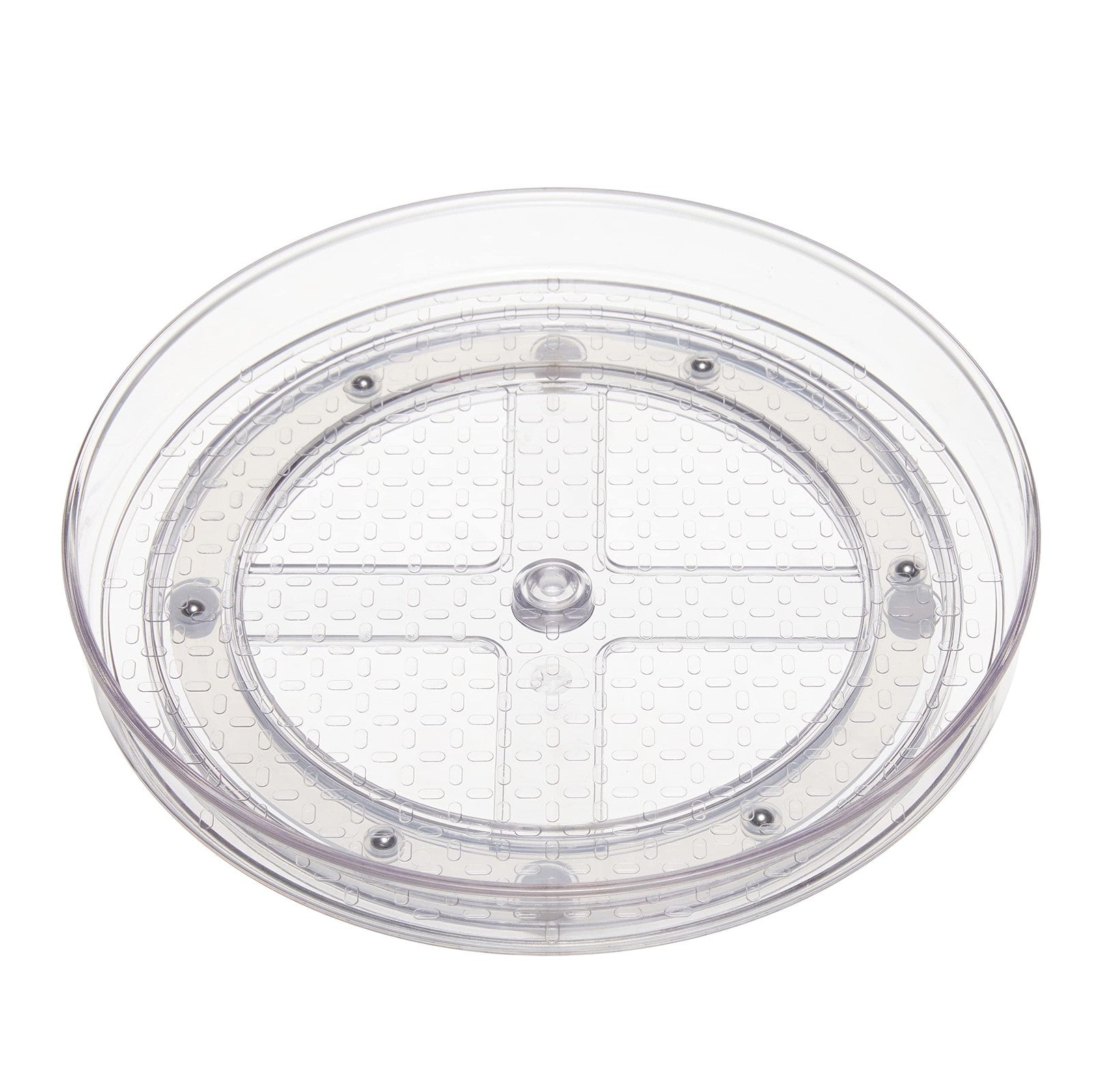 Amazon Basics Clear Lazy Suzan Turntable Organizer, 9-Inch, 2-Pack