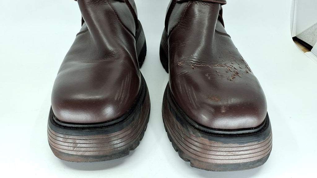 Circus NY by Sam Edelman Women's Motorcycle Boot, Dark Chocolate, 9.5