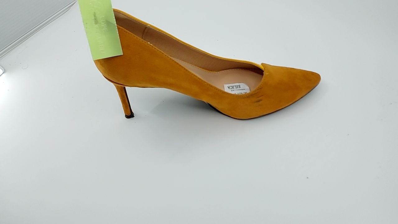 Size 6.5 Womens Brown Stiletto Pumps, Slip On, Patent & Suede