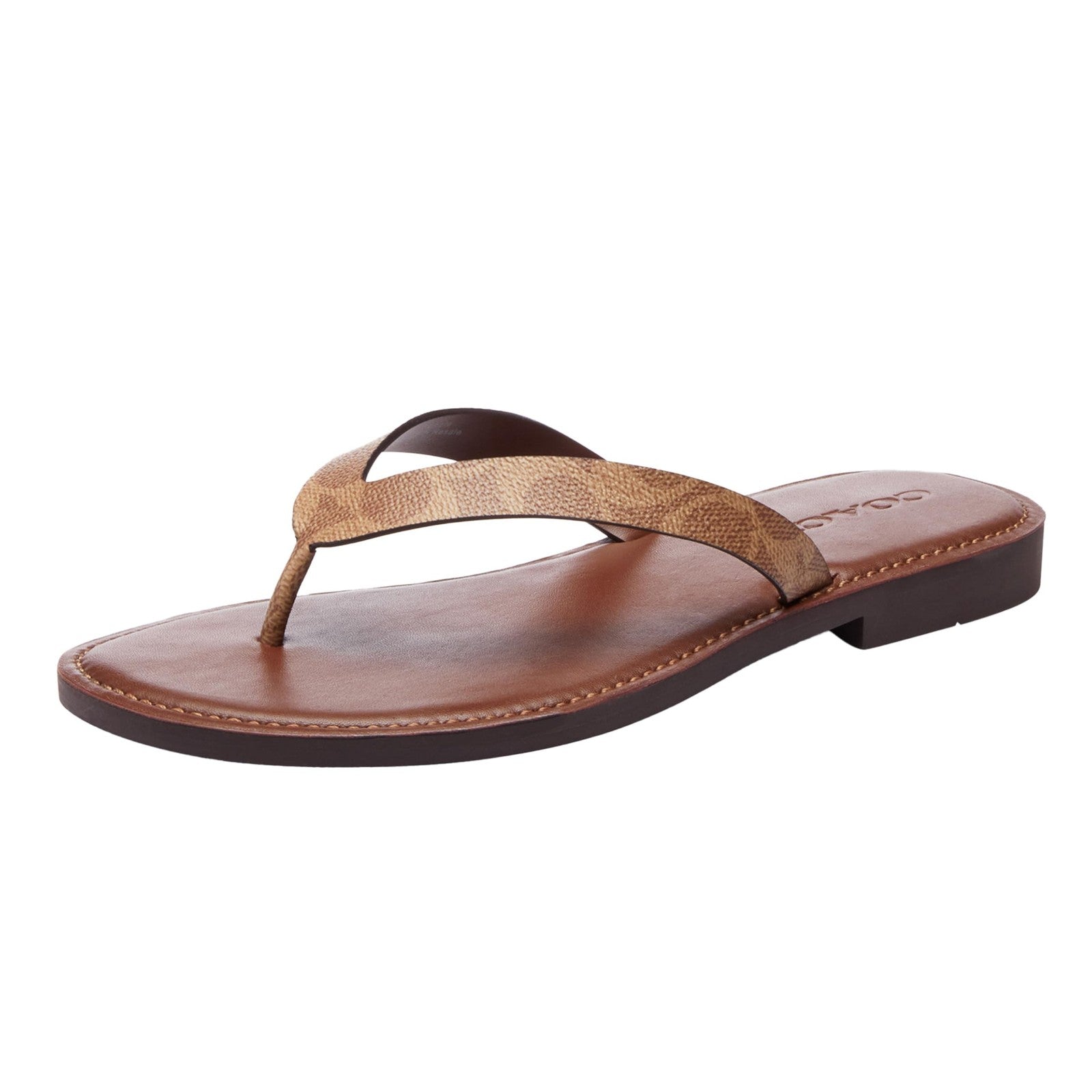 **Needs Repair** Coach Women's Brianna Flip Flop Flat Sandals, Brown, 10