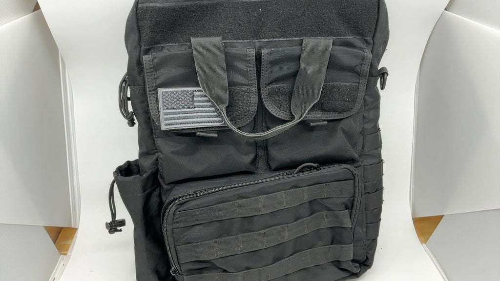 Durable Black Tactical Messenger Bag 17.3 in Sling Shoulder Pack