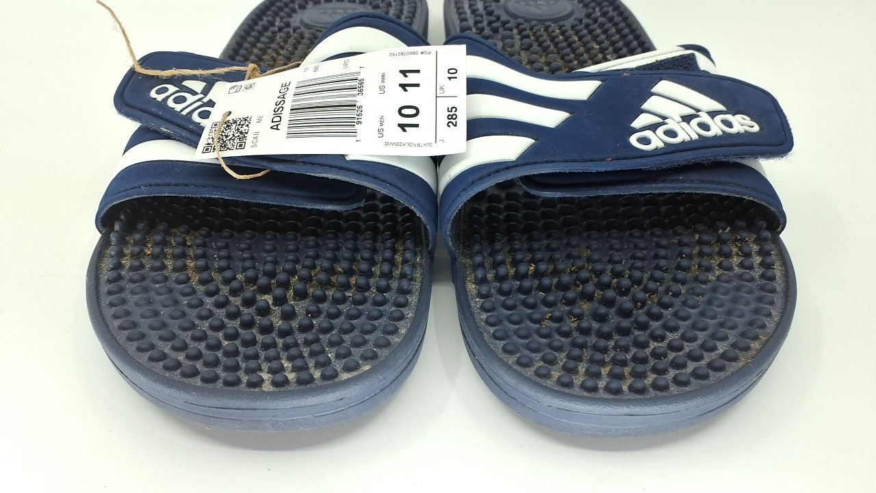 adidas Dark Blue Adissage Slides Sandal, 11 Women/10 Men