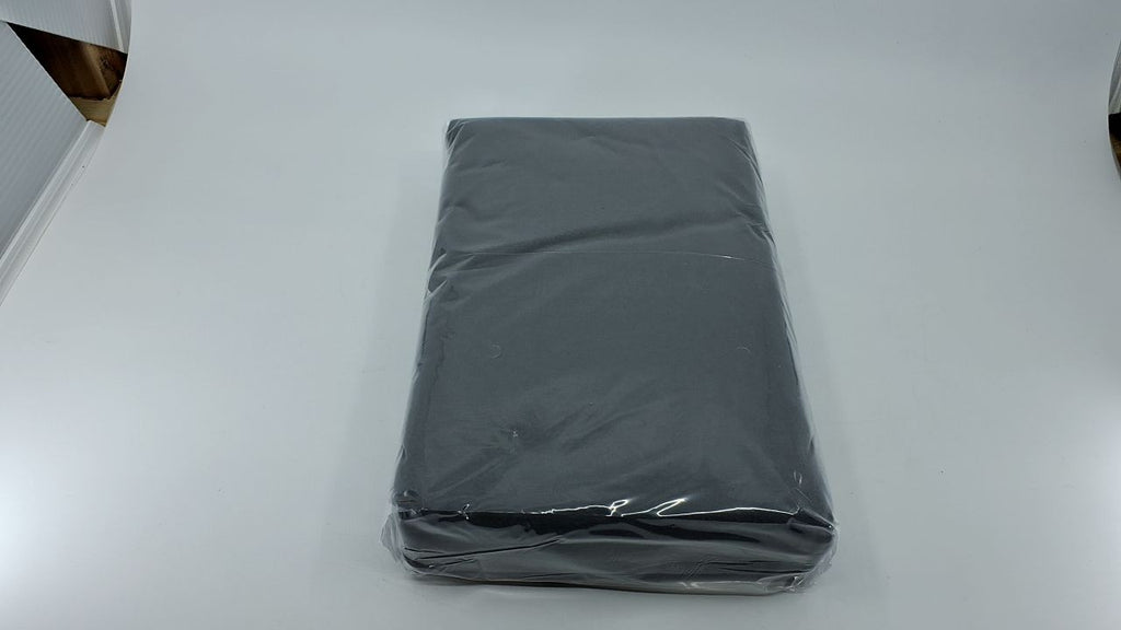 Amazon Basics Lightweight Pleated Bed Skirt, Queen, Dark Grey, Solid