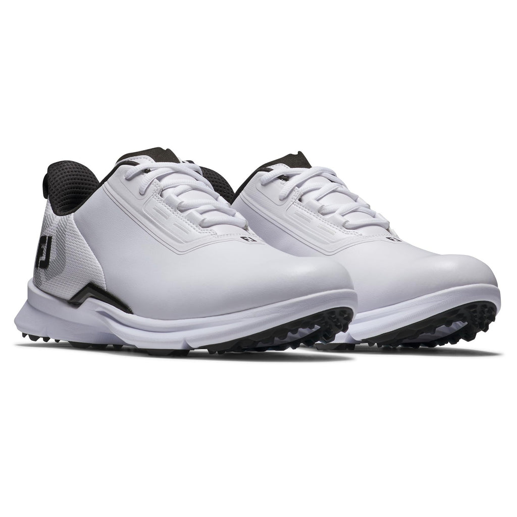 FootJoy Men's FJ Fuel Golf Shoe, White/White/Black, 13 Wide