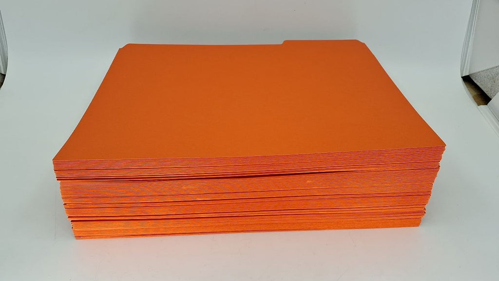 Smead 1/3-Cut Tab File Folders, Letter Size, Orange, 100 Count