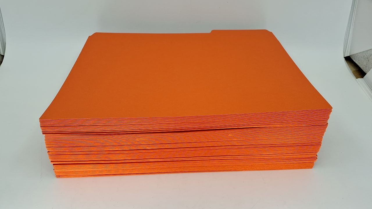 Smead 1/3-Cut Tab File Folders, Letter Size, Orange, 100 Count