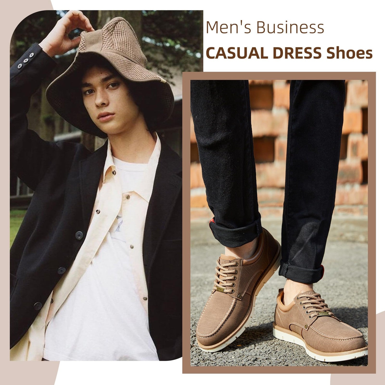 Comfortable Men's Brown Dress Shoes 9M Lace Up by Kkyc