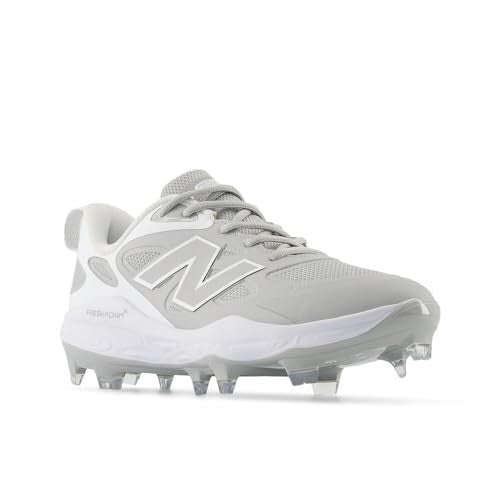New Balance Women's Fresh Foam Velo V4 Softball Shoe 7.5 Raincloud/White