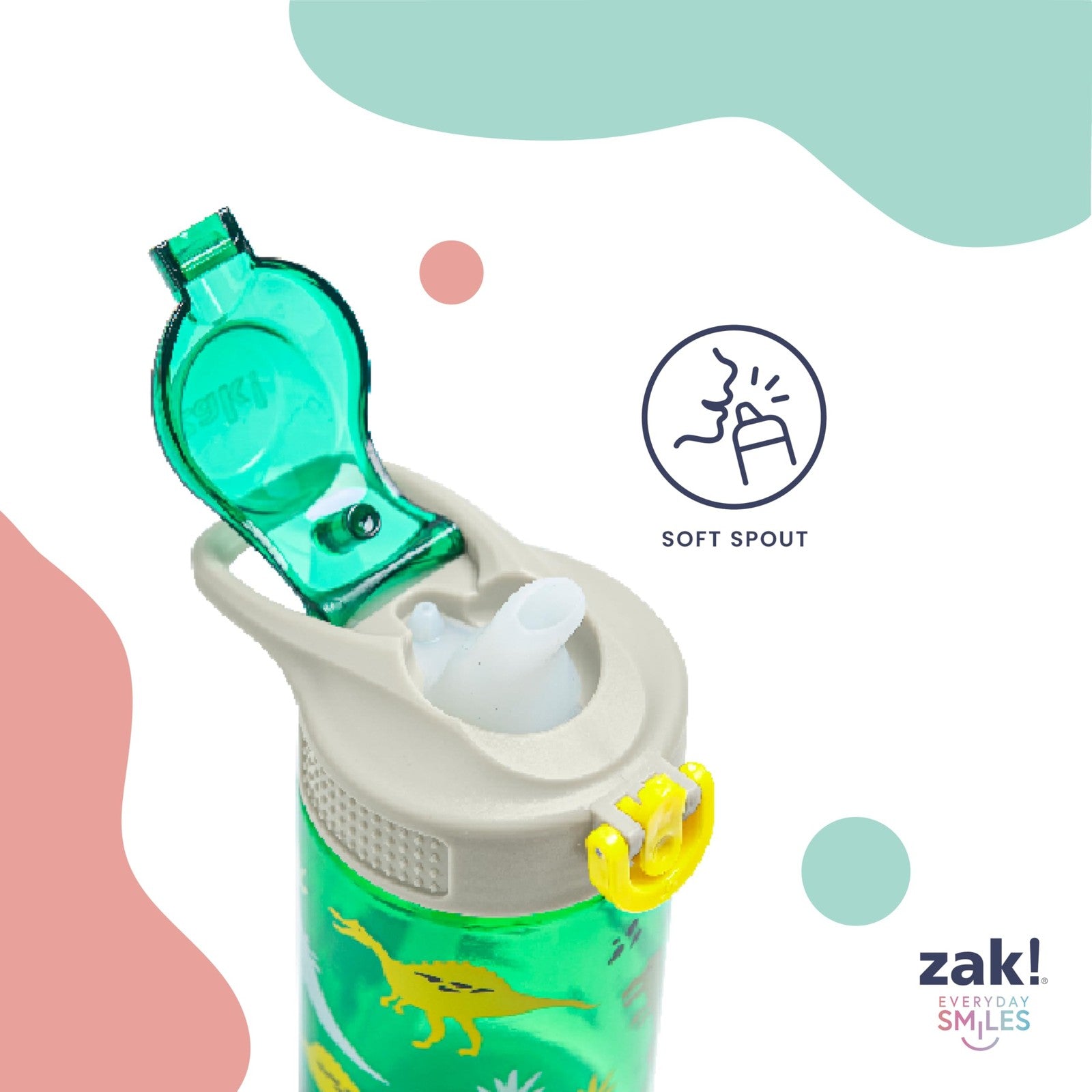 Kids 16oz Water Bottle - Zak Designs Unicorn, Leak-Proof & Portable