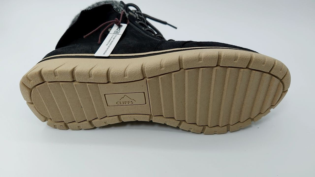 CLIFFS BY WHITE MOUNTAIN Women's Hope Boot, Black/Fabric/Sweater, 8 M