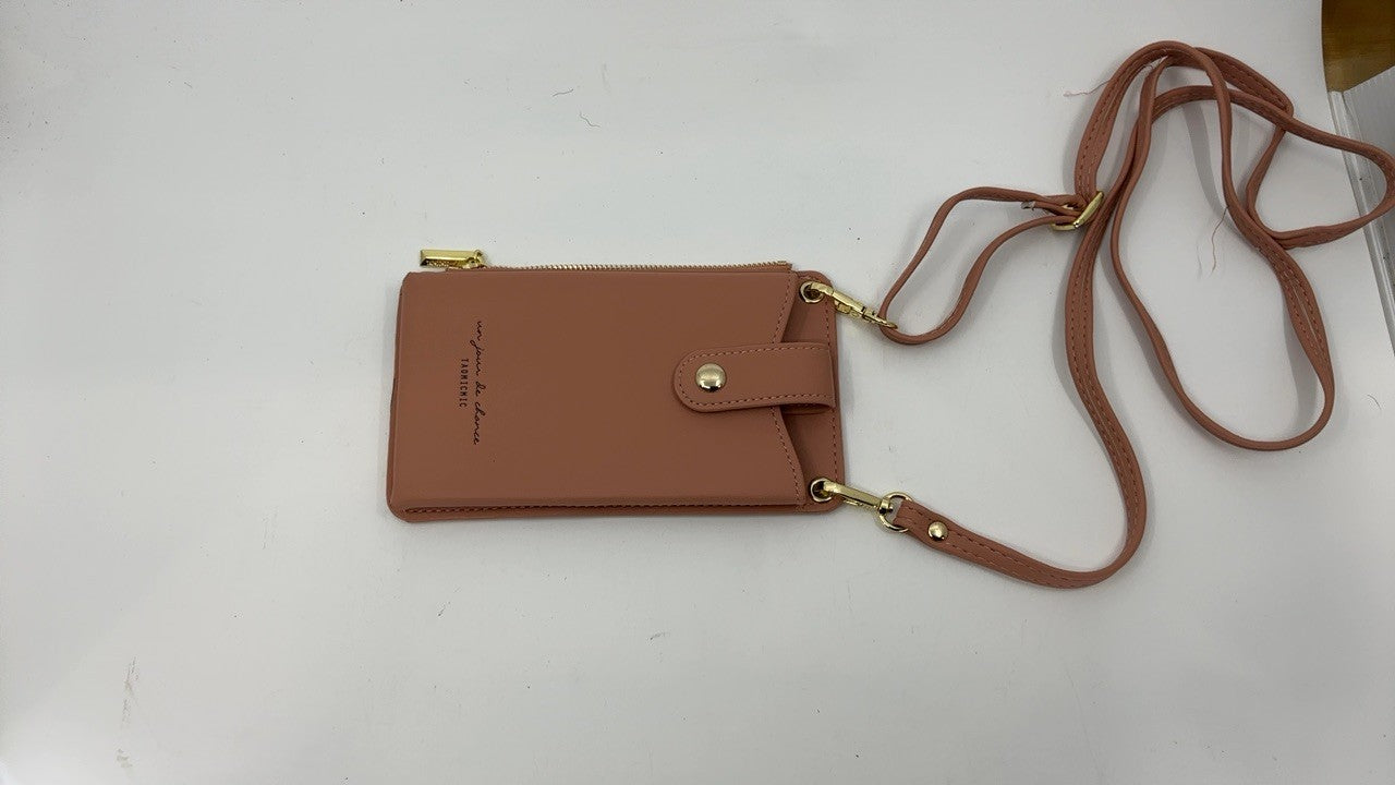 Small Pink Leather Crossbody Bag for Women - Lightweight Shoulder Purse
