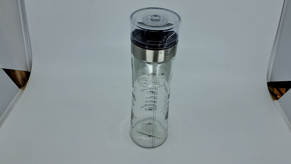 Clear Glass Salad Dressing Shaker w/ Leak-Proof Spout, 10.08in