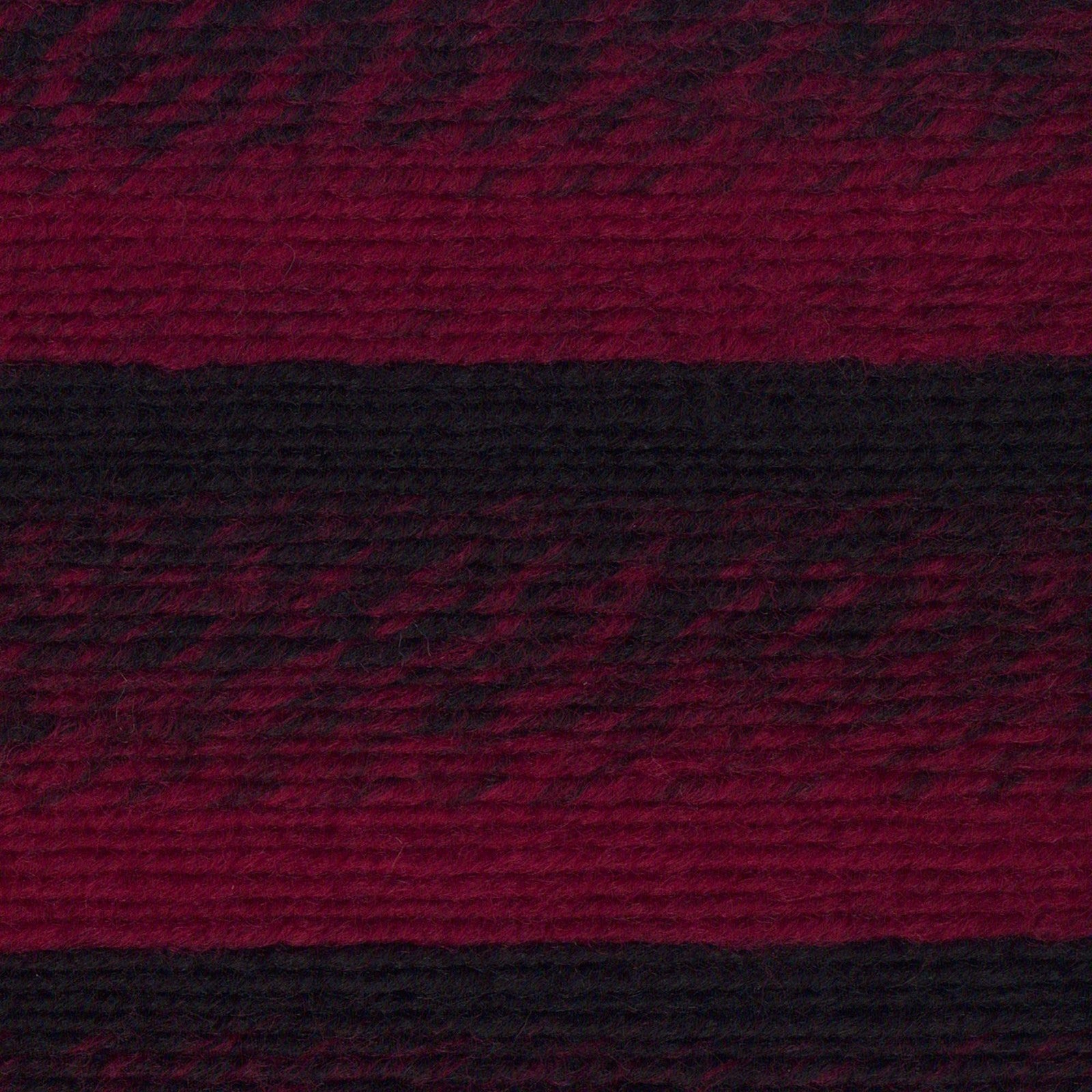 Lion Brand Yarn (1 Skein) Scarfie Bulky Yarn, Cranberry/Black
