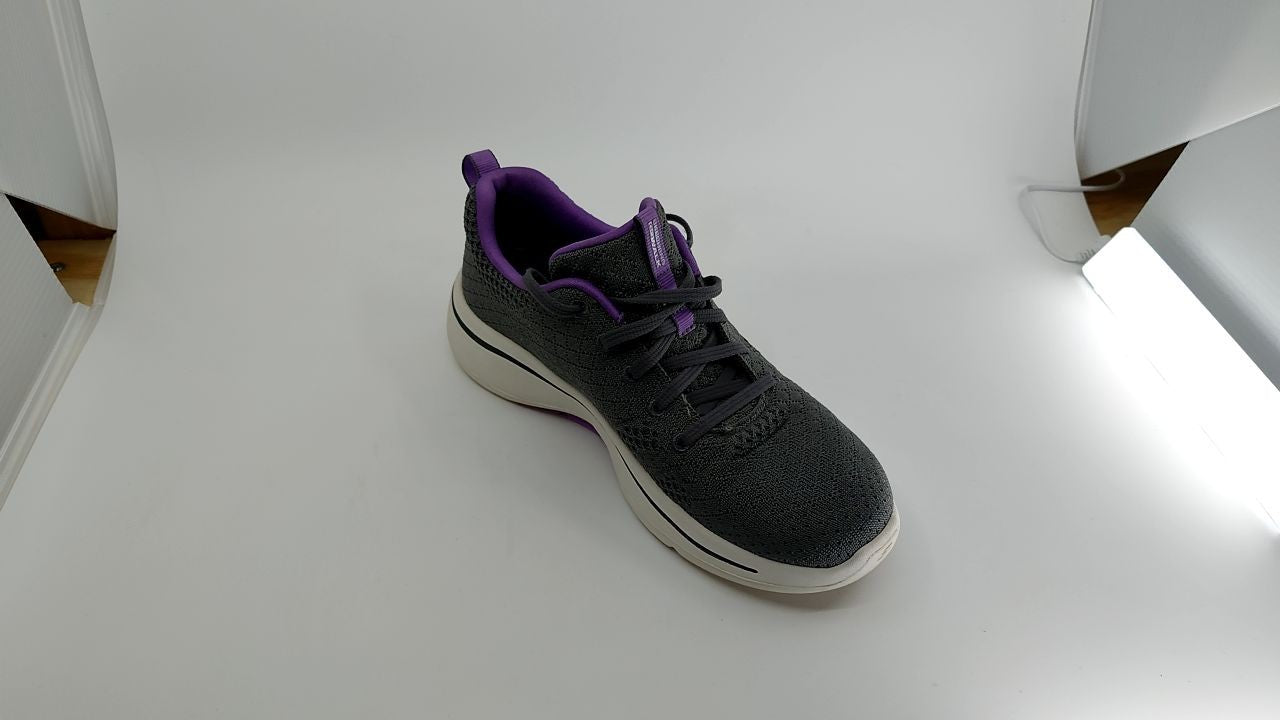 Skechers Women's Go Walk Arch Fit Unify Sneaker, Gray/Lavender, 7
