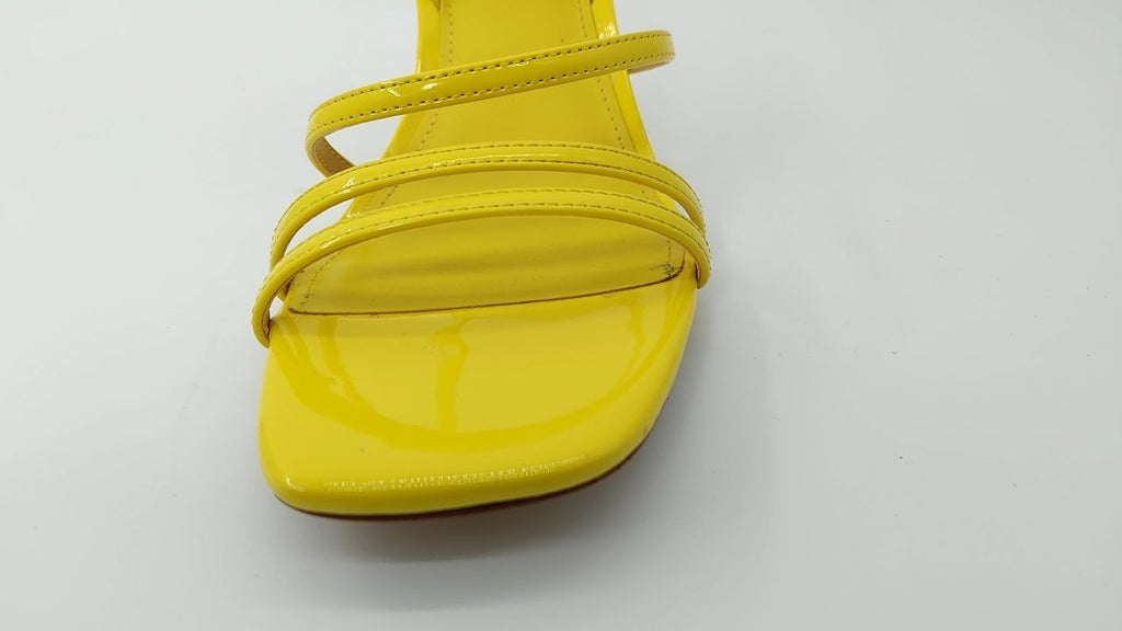 Nalina Heeled Sandal 8.5 Yellow Patent by Marc Fisher