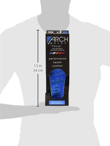 PowerStep Arch Support Insoles Heat Moldable Blue Men's 9-9.5 Women's 10.5-11