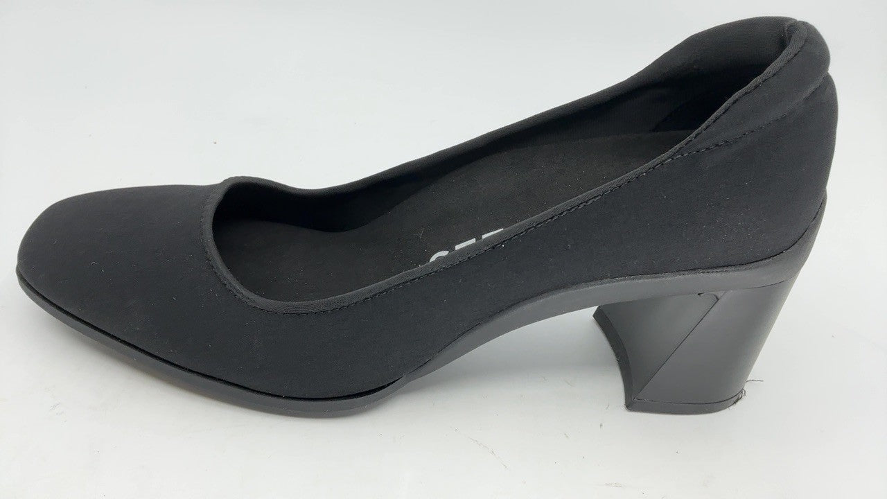 Aerosoles Casta Mid Heeled Pump, Black Stretch, 7.5M
