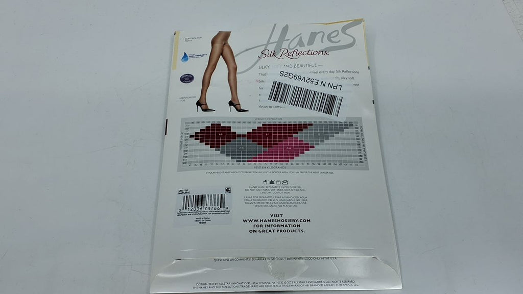 Hanes Silk Reflections Control Top Pantyhose, Natural, Size CD