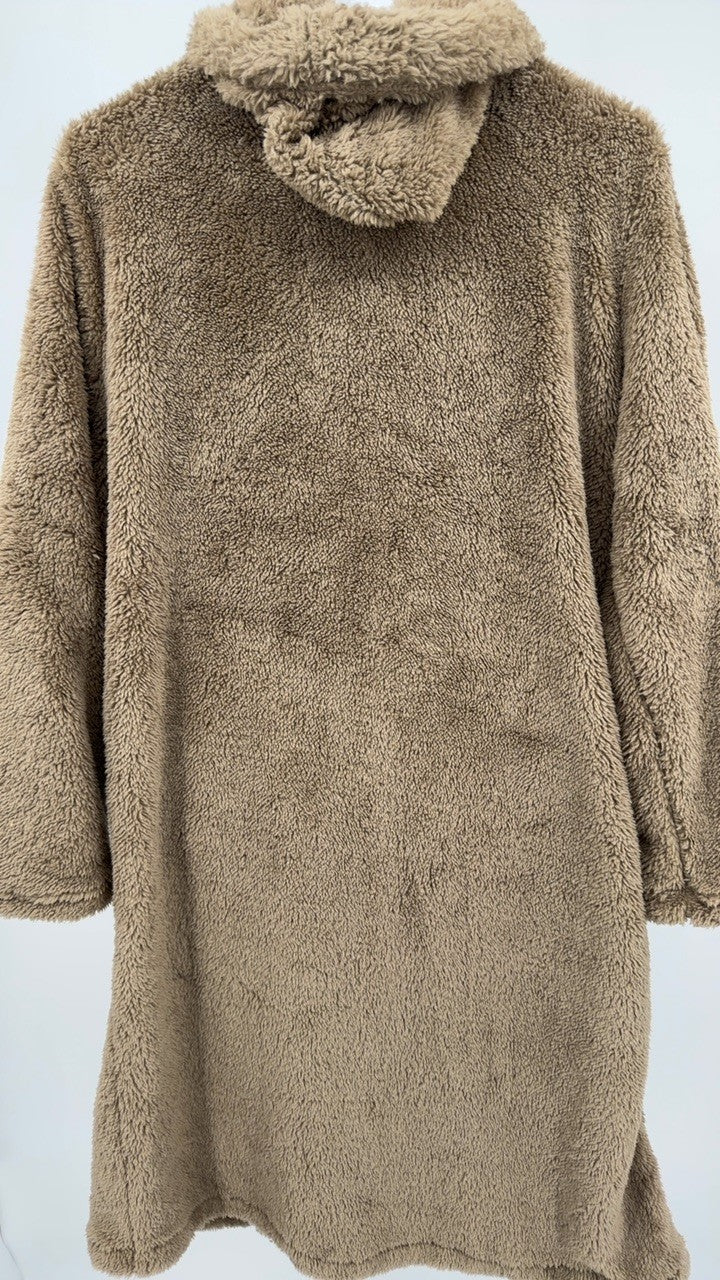 Teddy Bear Hooded Longline Outerwear