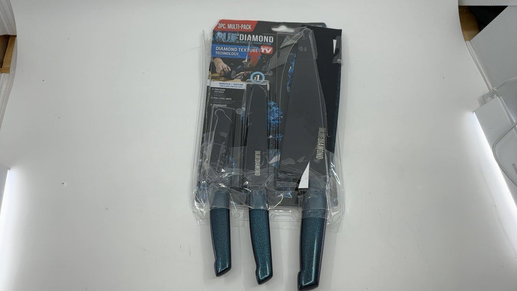 Blue Diamond Sharp Stone 3-Piece Cutlery Set, Nonstick & Dishwasher Safe