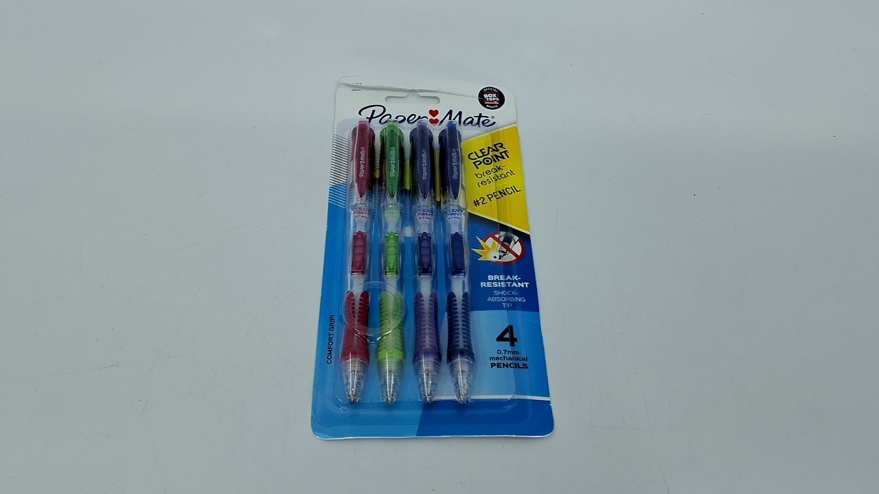 Break-Resistant 0.7mm Mechanical Pencils 4 Count Assorted Barrel Colors