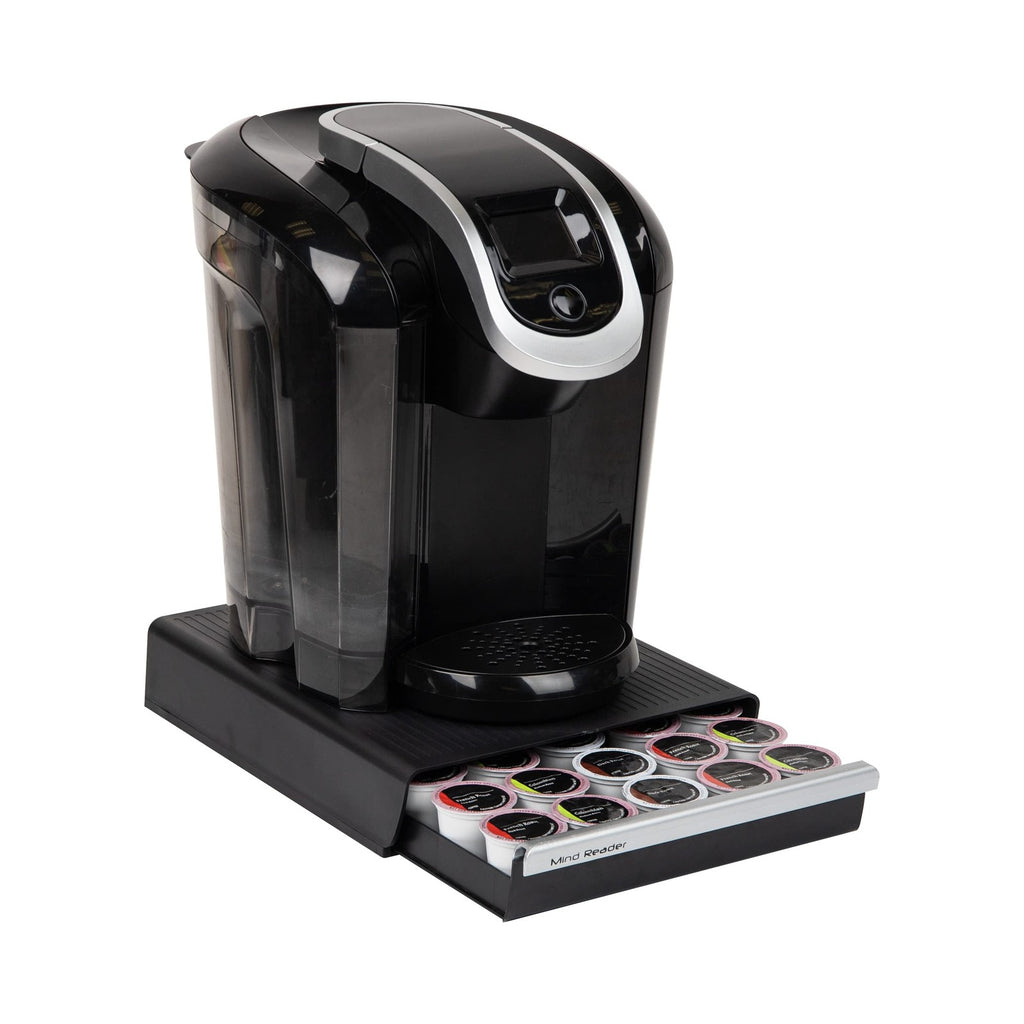 Compact Coffee Pod Organizer, 30 Pod Capacity, 10.5"L x 12.75"W, Black