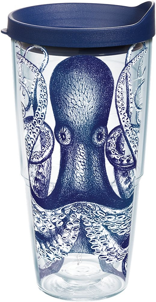Tervis 24oz Double Wall Octopus Tumbler, Keeps Drinks Hot & Cold