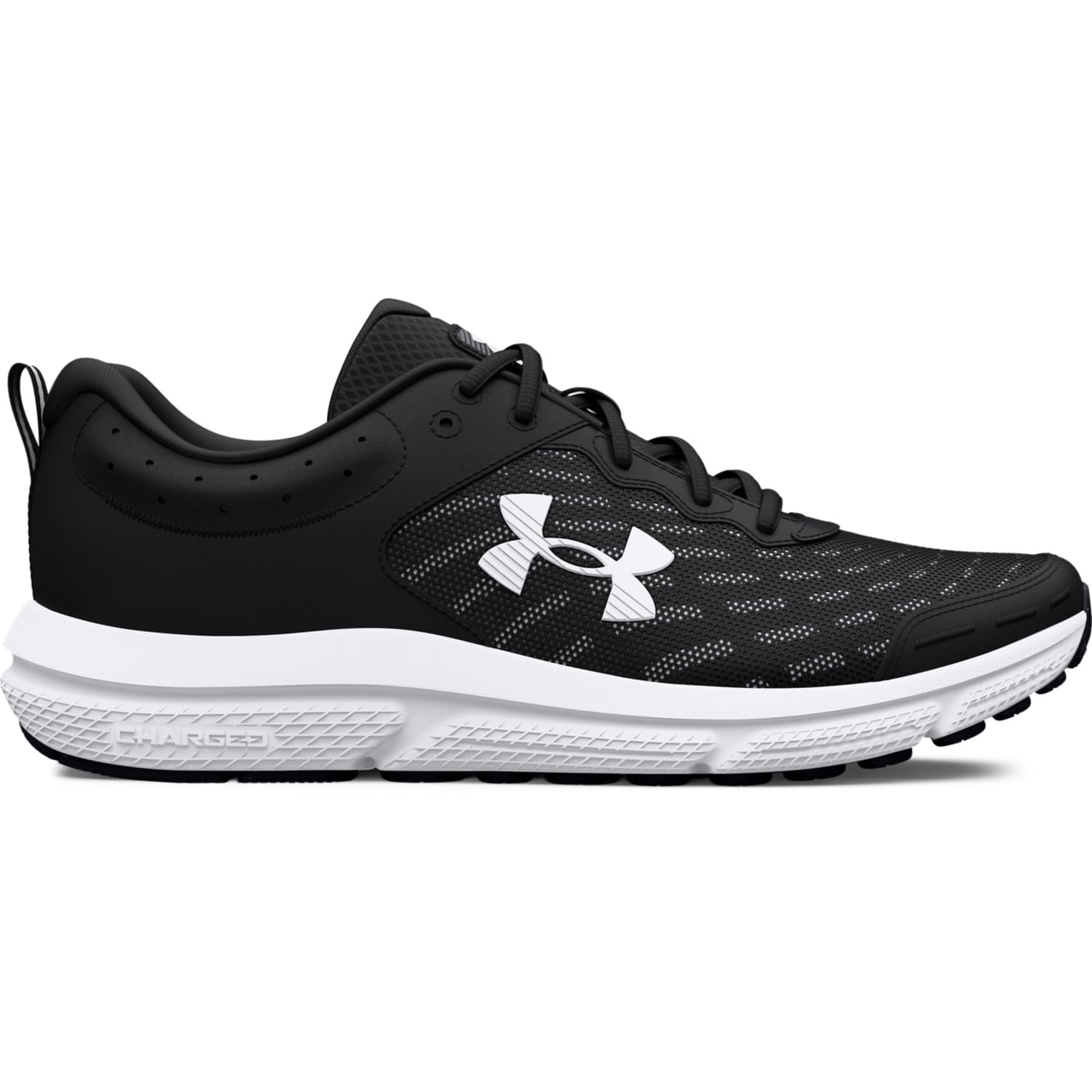 Under Armour Men's Charged Assert 10, (001) Black/Black/White, 9, US