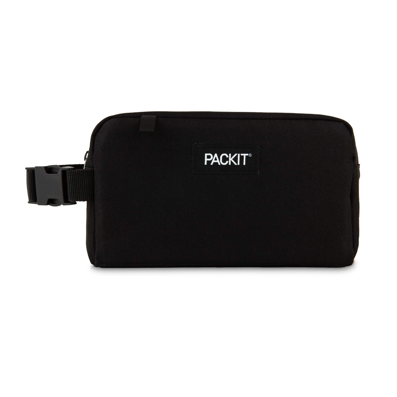 PackIt Freezable Snack Box, Black, Zip Closure, Perfect for Fresh Snacks