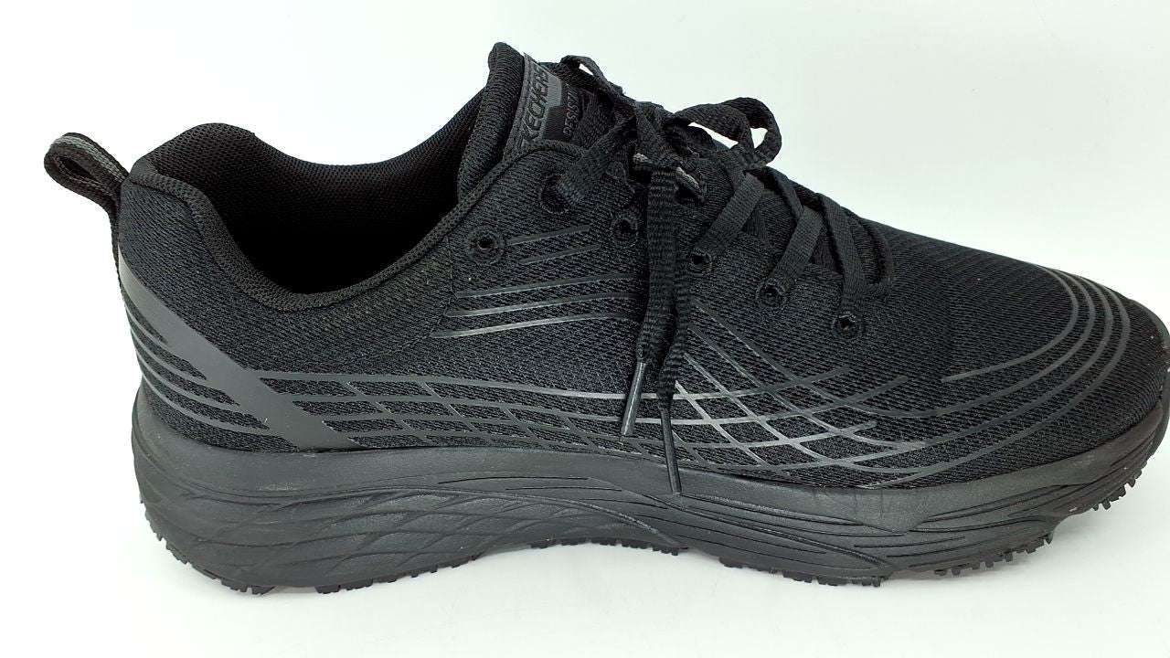 Skechers Relaxed Fit Max Cushioning Elite Work Shoes, Black, Size 11
