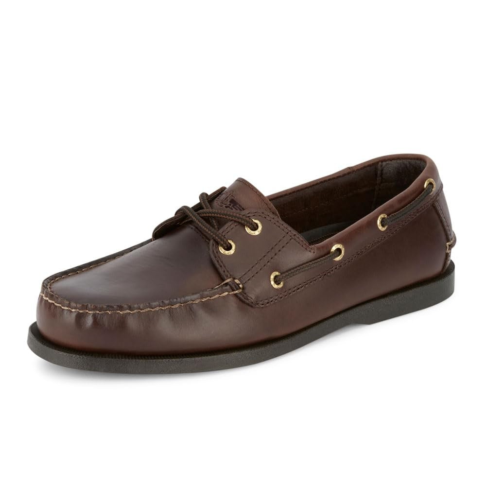 Dockers Men’s Vargas Leather Handsewn Boat Shoe,Raisin, 11 M US
