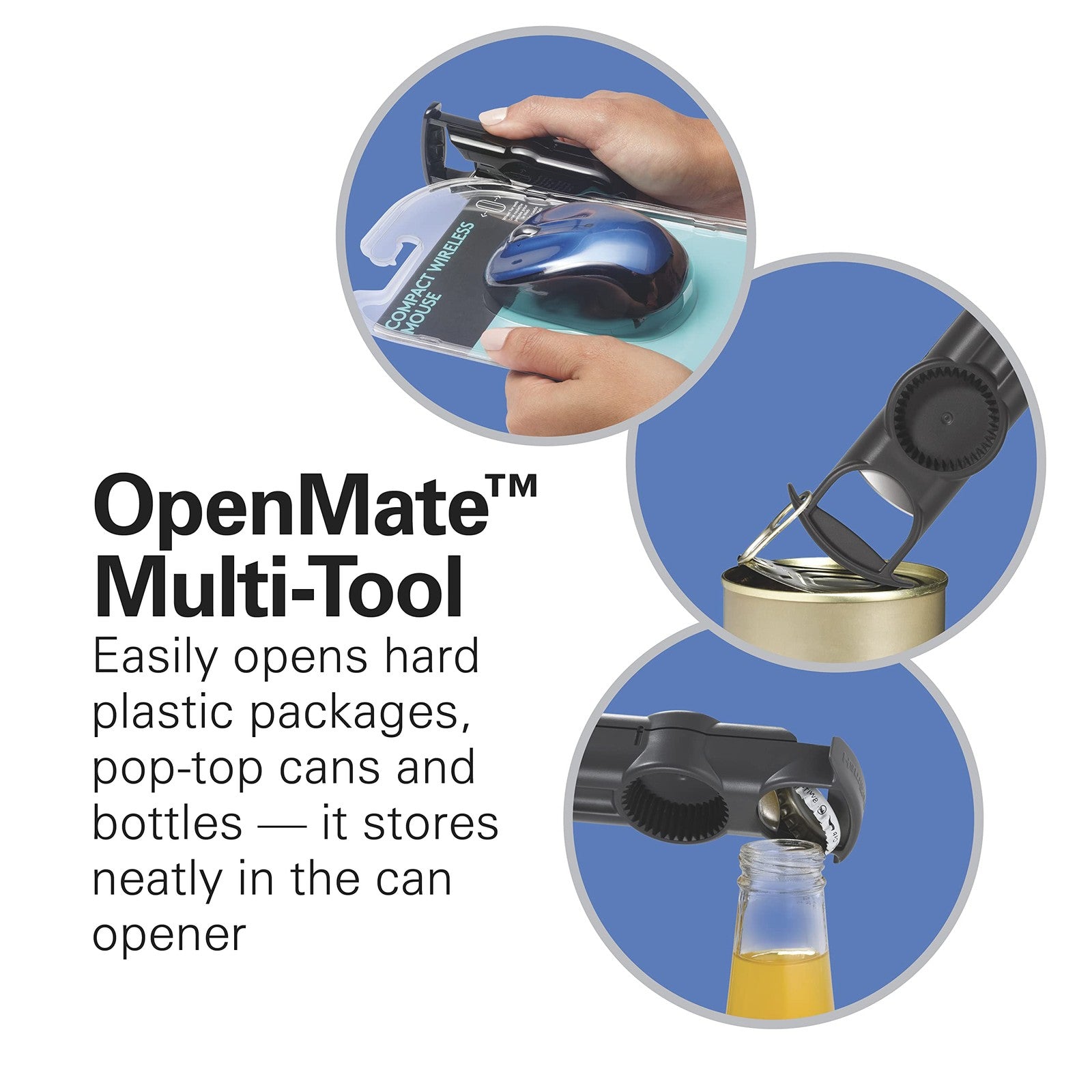 OpenStation Electric Can Opener w/ Jar Openers & Cord Storage, Stainless Steel