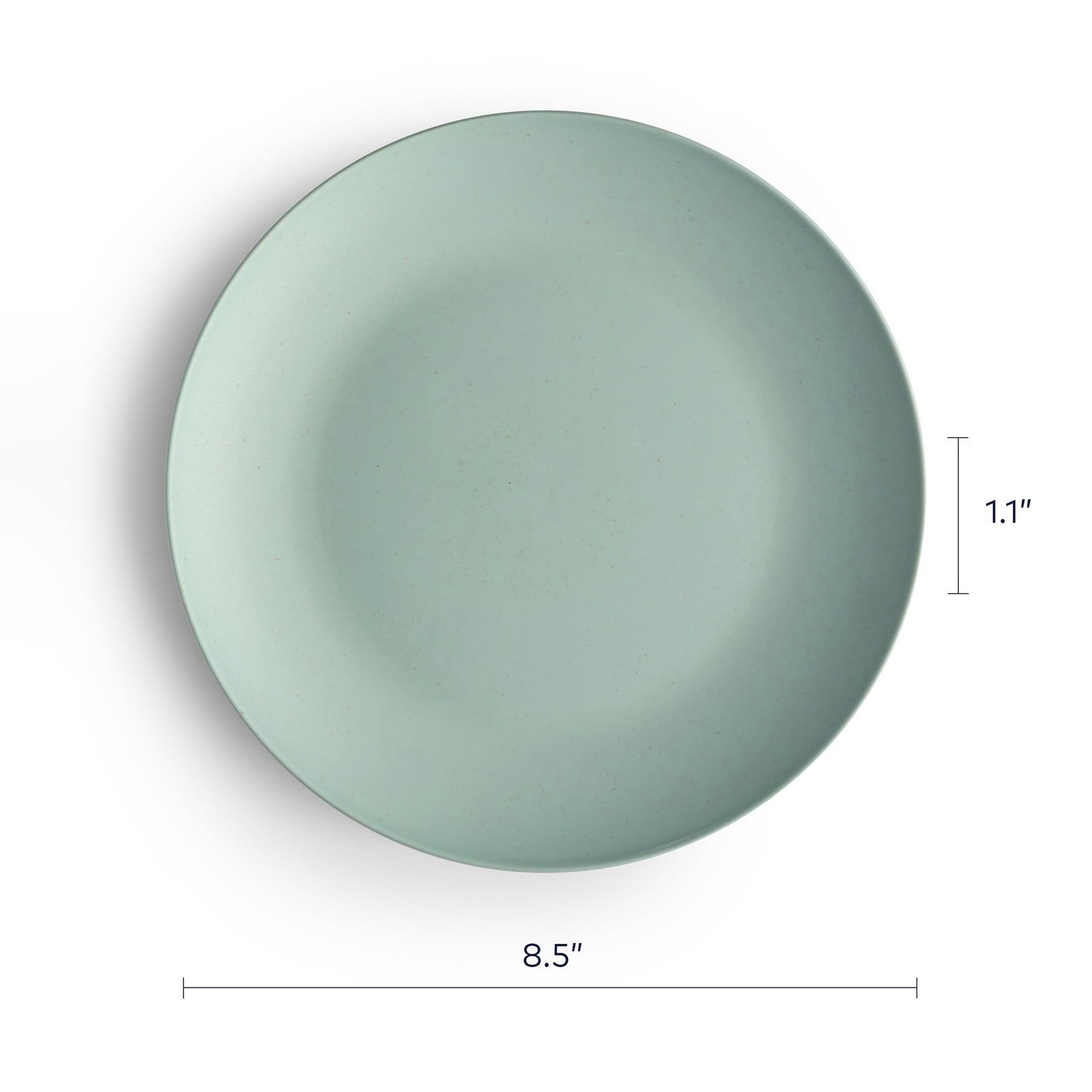 4 Unbreakable Salad Plates, Palm Green, 8.5 in, Plant-Derived Material