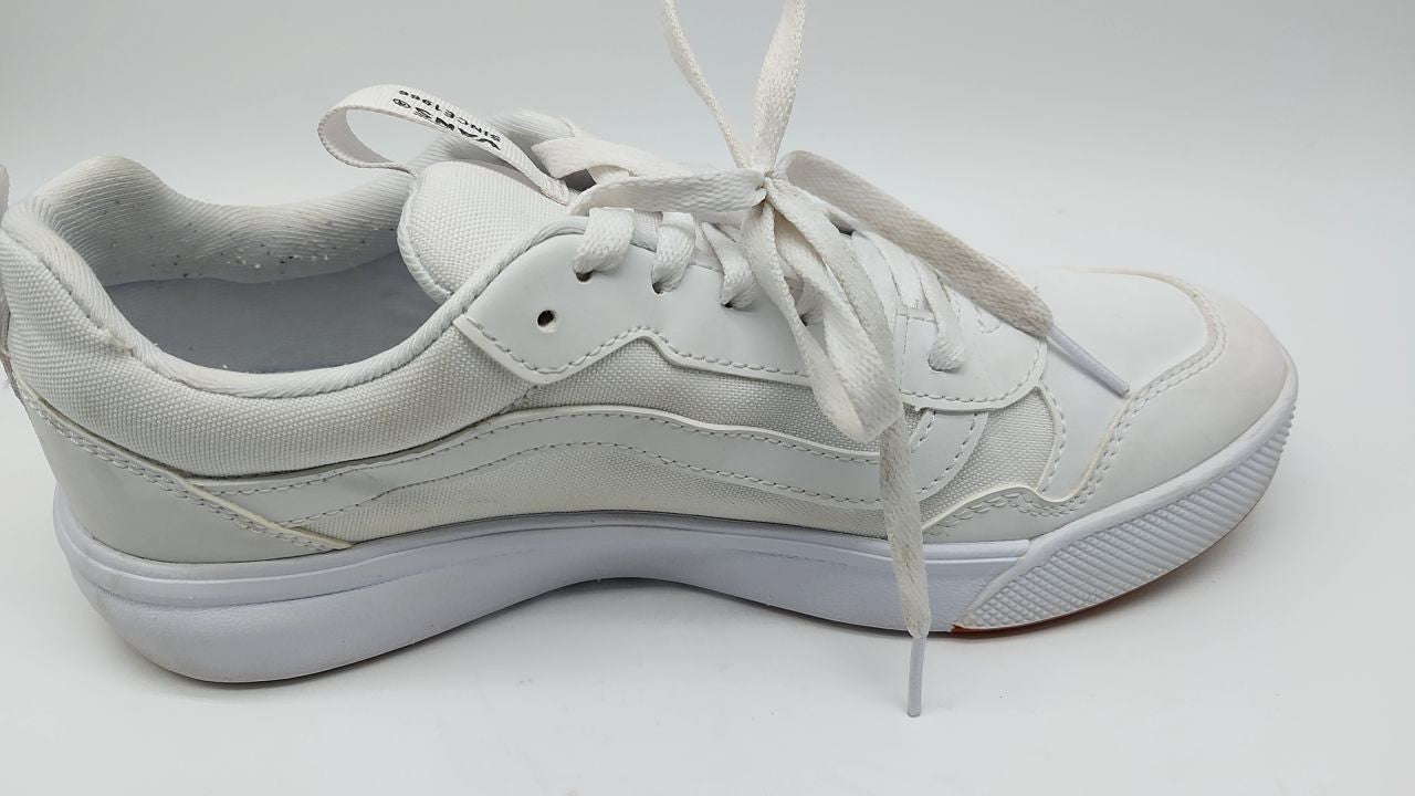 Vans Women's Range EXP Shoe, Tumble Canvas White White, 10 M US