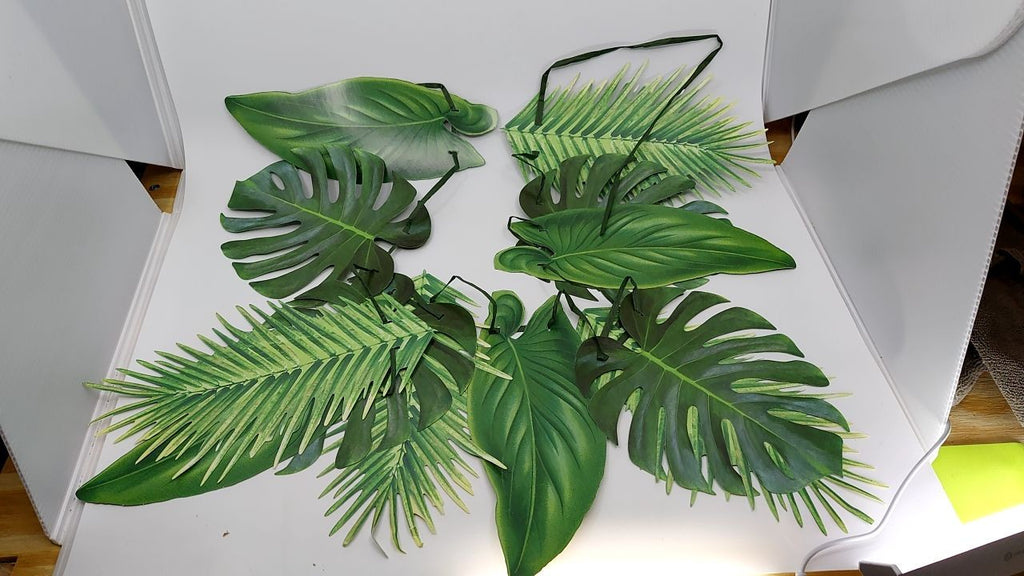 Tropical Palm Leaf Garland Party Decorations, Length 2.6M, 8.5 FT, Green