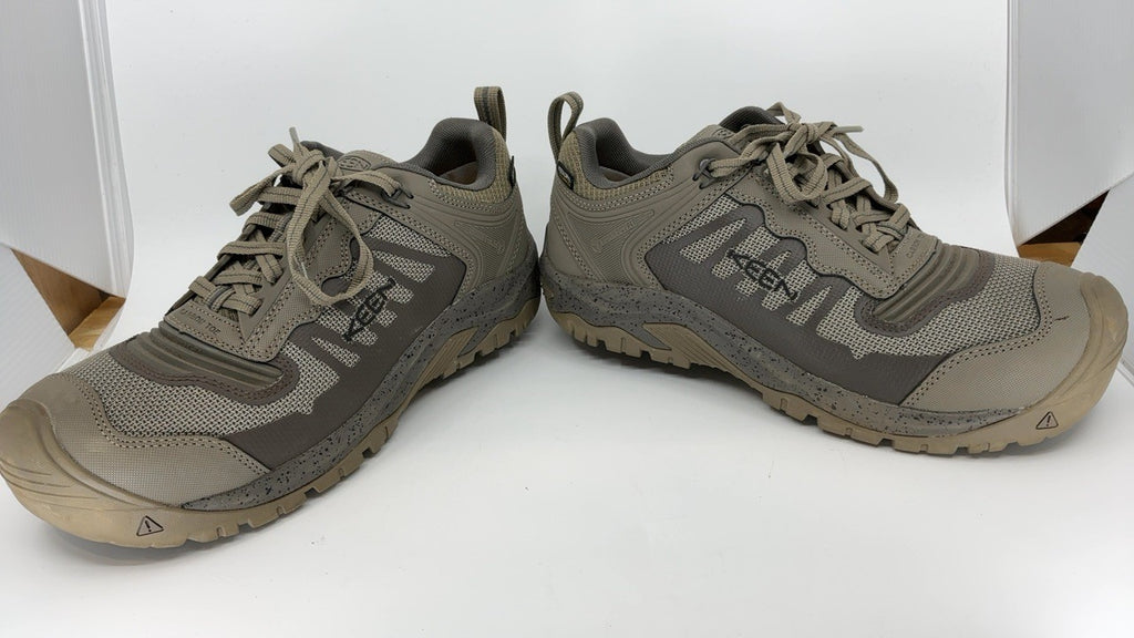 KEEN Reno 10 Wide Waterproof Athletic Work Shoes Composite Toe Brindle/Morel