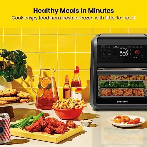 Chefman 12 Quart 5-in-1 Air Fryer w/ Smart Thermometer - Black
