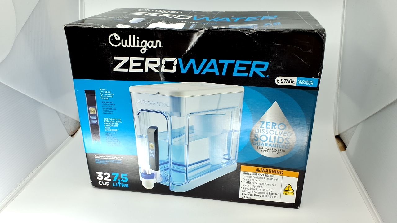 Blue ZeroWater 32-Cup Water Filter Dispenser - BPA Free, Eco-Friendly