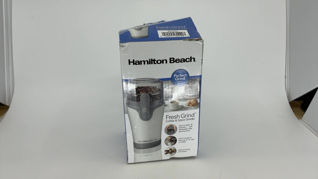 Hamilton Beach 80420 Coffee Grinder, Removable Bowl, 12 Cups, White